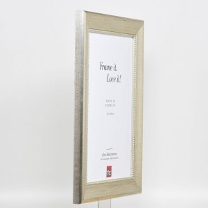 Telaio effetto legno profilo 95 argento 70x100 cm vetro antiriflesso