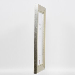 Telaio effetto legno profilo 95 argento 70x100 cm vetro antiriflesso