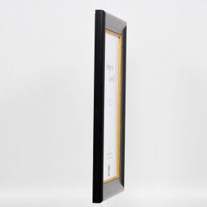 Telaio effetto legno profilo 95 nero 70x100 cm vetro antiriflesso