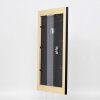 Effetto cornice in legno massiccio profilo 30 nero 70x100 cm vetro museale