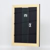 Effetto cornice in legno massiccio profilo 30 nero 70x100 cm vetro museale