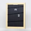 Effetto cornice in legno massiccio profilo 30 nero 70x100 cm vetro museale