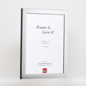 Cornice ad effetto 2319 argento lucido 70x100 cm vetro museale