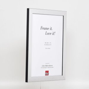 Cornice ad effetto 2319 argento lucido 70x100 cm vetro museale