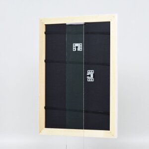 Cornice barocca effetto legno profilo 37 bianco 70x100 cm vetro museo
