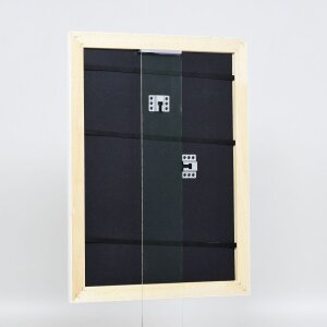 Cornice barocca effetto legno profilo 37 bianco 70x100 cm vetro museo