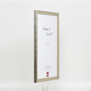 Cornice in legno effetto profilo 2070 vetro museo 70x100 cm argento