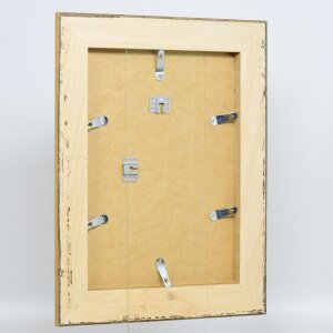 Cornice barocca ad effetto profilo 31 argento 70x100 cm vetro museale