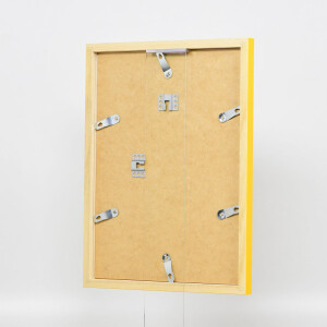 Struttura in legno Top Cube 70x70 cm vetro museale giallo