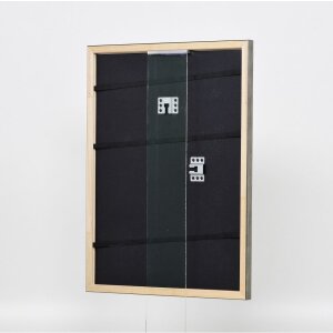 Telaio effetto legno profilo 2070 vetro museo 70x70 cm argento