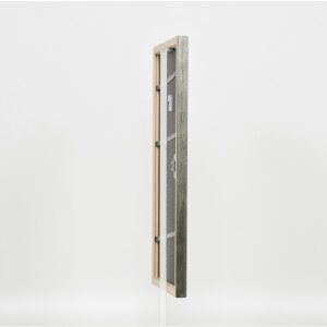 Telaio effetto legno profilo 2070 vetro museo 70x70 cm argento