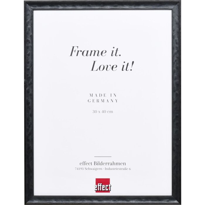 Telaio effetto legno profilo 2070 vetro museo 70x70 cm nero