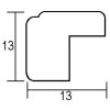 Effetto cornice in legno massiccio profilo 29 argento 9x13 cm vetro antiriflesso