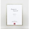 Effetto cornice in legno massiccio profilo 29 argento 9x13 cm vetro antiriflesso