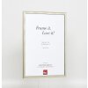 Effetto cornice in legno massiccio profilo 29 argento 9x13 cm vetro antiriflesso