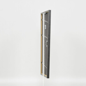 Effetto cornice in legno massiccio profilo 25 blu 9x13 cm vetro museale