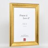 Cornice in legno effetto profilo 95 oro 9x13 cm vetro acrilico