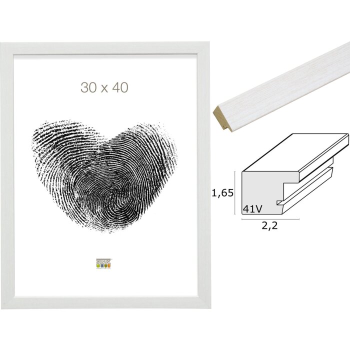 Cornice in plastica S41VF1 bianco Vetro antiriflesso