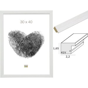 Cornice in plastica S41VF1 bianco Vetro antiriflesso