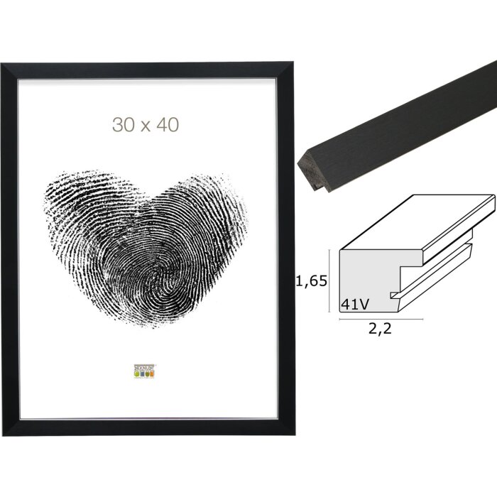 Telaio in plastica S41VH2 nero Vetro antiriflesso