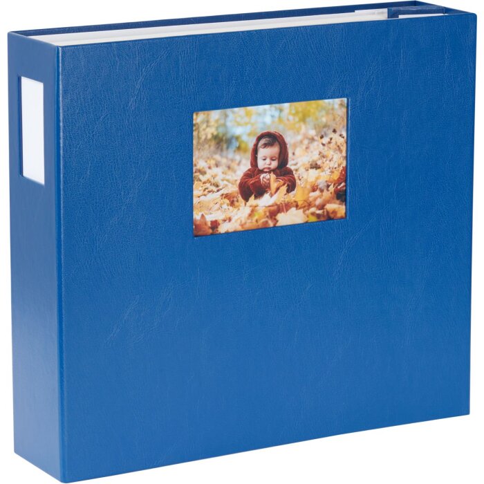 HNFD Album fotografico LONA 34,5x33 cm blu 1000 foto 10x15 cm 168 pagine bianche