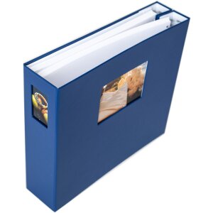 HNFD Album fotografico LONA 34,5x33 cm blu 1000 foto 10x15 cm 168 pagine bianche