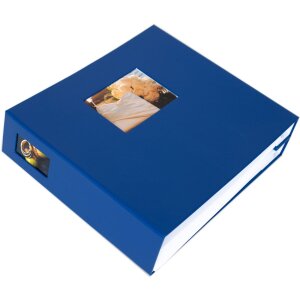 HNFD Album fotografico LONA 34,5x33 cm blu 1000 foto 10x15 cm 168 pagine bianche