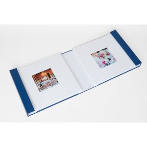 HNFD Album fotografico LONA 34,5x33 cm blu 1000 foto 10x15 cm 168 pagine bianche
