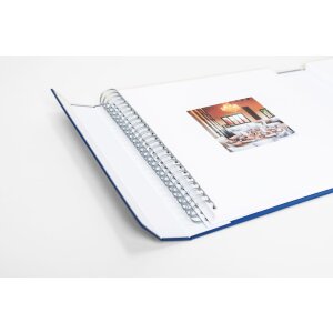 HNFD Album fotografico LONA 34,5x33 cm blu 1000 foto 10x15 cm 168 pagine bianche