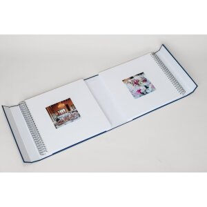 HNFD Album fotografico LONA 34,5x33 cm blu 1000 foto 10x15 cm 168 pagine bianche