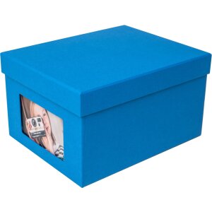 XL Photo Box Kandra 700 foto 13x18 cm acciaio blu