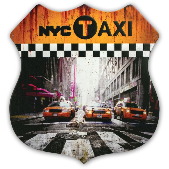 Cartello di latta NY CITY 40x43 cm