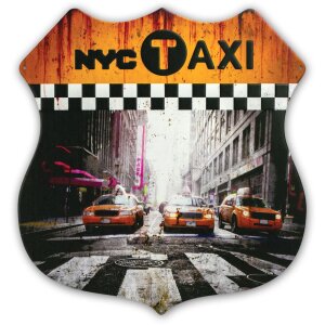 Cartello di latta NY CITY 40x43 cm