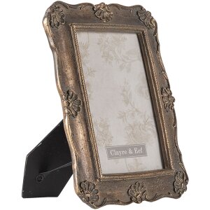 Clayre & Eef 2F0827 Cornice 10x15 cm in plastica color oro rettangolare