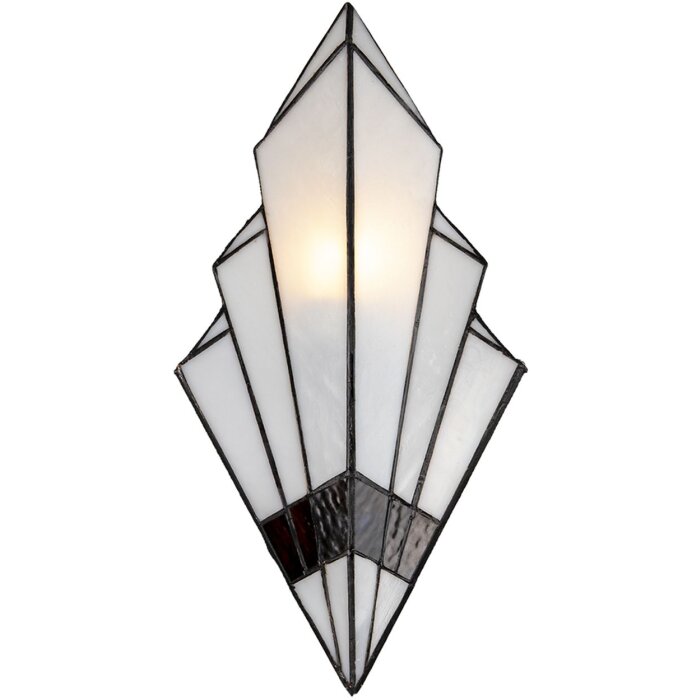 Lampada da parete Tiffany bianca 23x13x43 cm E27-max 1x40W 5LL-6083