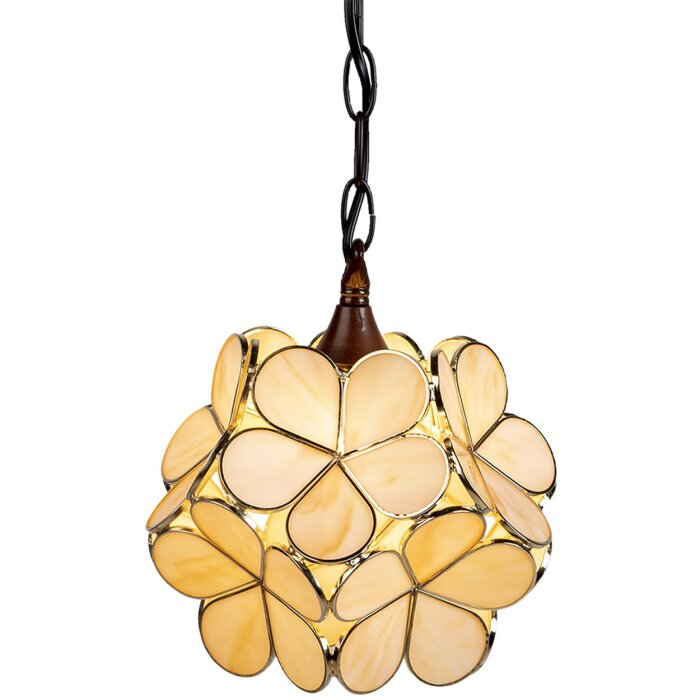 Lampada a sospensione Tiffany crema Ø 25x91 cm E14-max 1x40W 5LL-6092