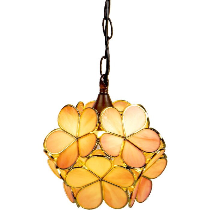 Lampada a sospensione Tiffany rosa Ø 25x90 cm E14-max 1x40W 5LL-6093