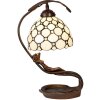 Lampada da tavolo Tiffany crema 28x20x41 cm E14-max 1x25W 5LL-6097