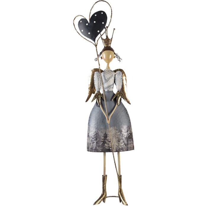 Decorazione ragazza argento 25x13x87 cm 5Y0945
