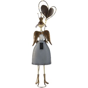 Decorazione ragazza argento 25x13x87 cm 5Y0945