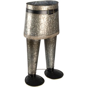 Clayre & Eef 5Y0951 Pantaloni per piante 35x23x60 cm Grigio Metallo