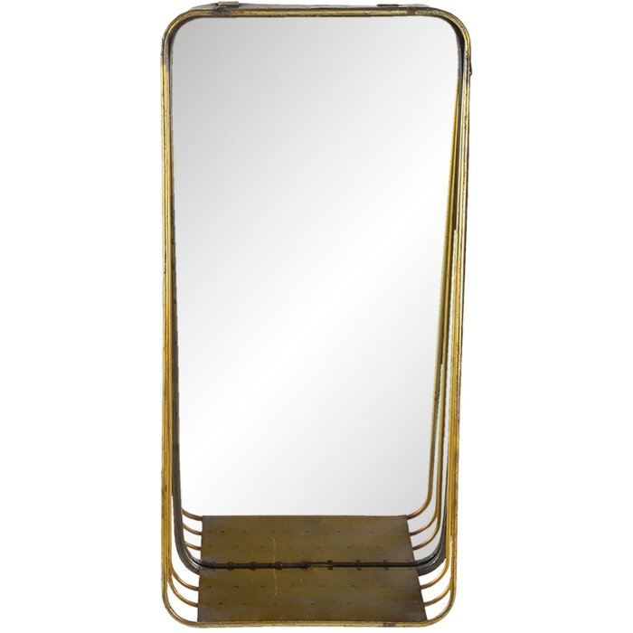 Specchio di latta 24x11x49 cm 62S223