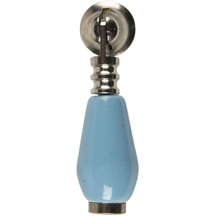 Pomello per porta blu 2x6 cm 64763