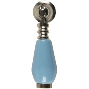 Pomello per porta blu 2x6 cm 64763