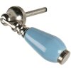 Pomello per porta blu 2x6 cm 64763