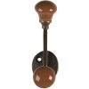 Gancio a muro marrone 5x3x9 cm 64782CH