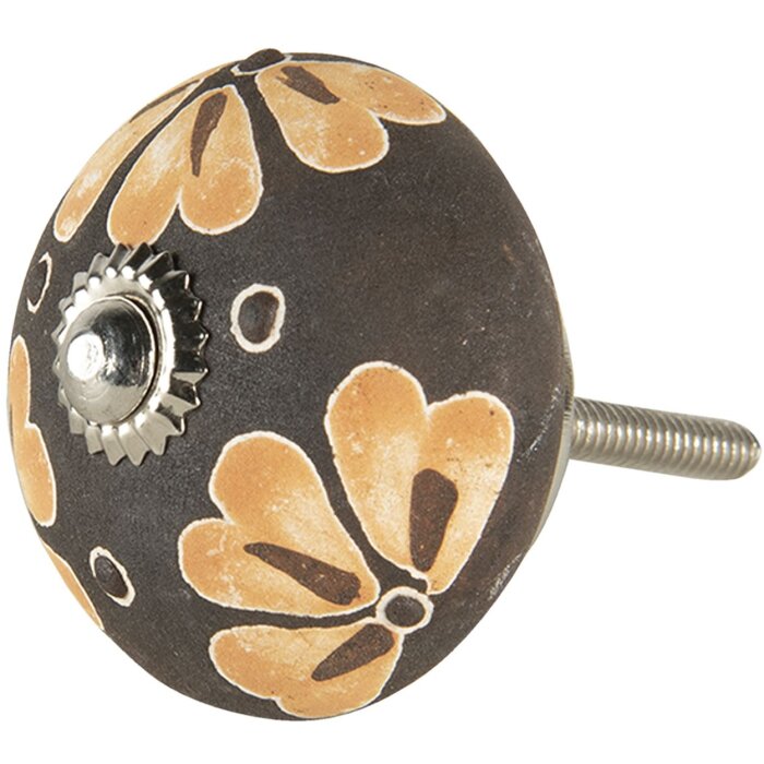 Pomello per porta marrone 4x6 cm 64789