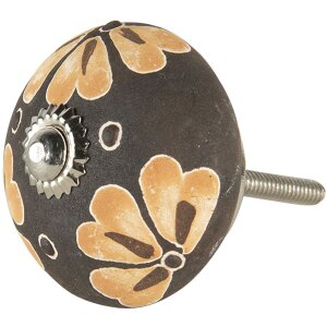 Pomello per porta marrone 4x6 cm 64789
