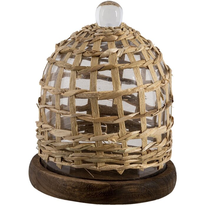 Vaso a campana in vetro marrone Ø 18x22 cm 64813