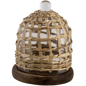 Vaso a campana in vetro marrone Ø 18x22 cm 64813